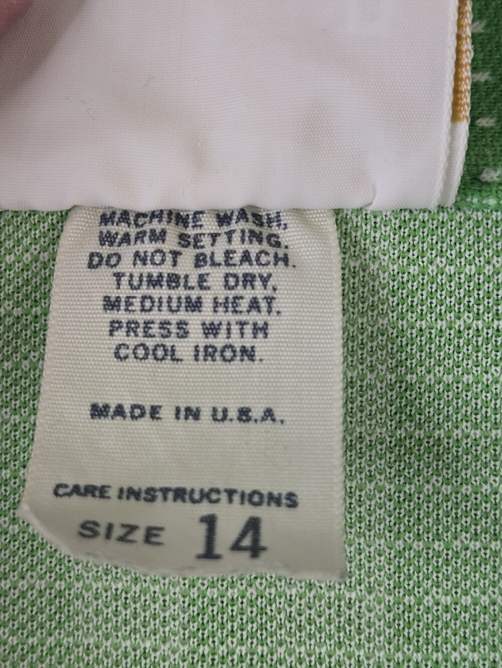 Vintage 70s Jantzen Green Mod Geometric 2 Piece Leisure Suit Size 14 - Picture 8 of 16